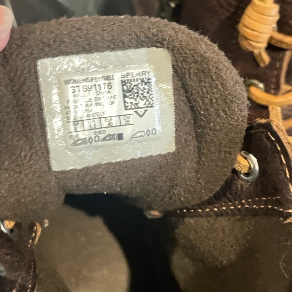 Sperry Brown Rain Boots- gently used - Picture 2 of 3
